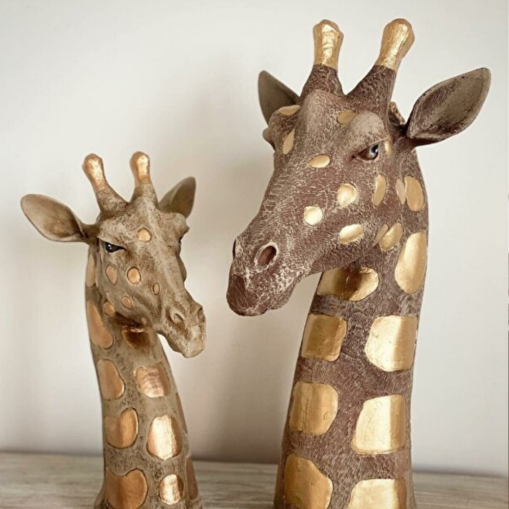 2’li Zürafa Heykel Biblo Seti 40x21 cm - 4