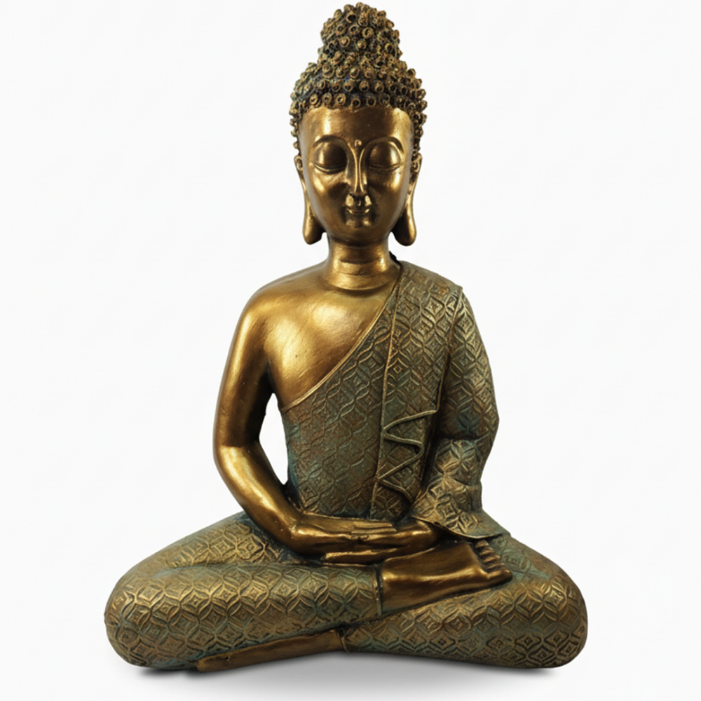 Büyük Boy Buda Heykeli Gold 35x27 cm - 2
