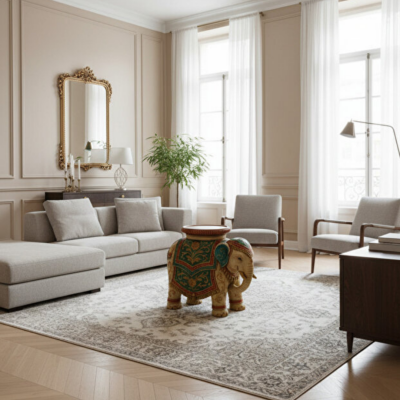 Büyük Fil Sehpa Biblo 63x51cm - 2