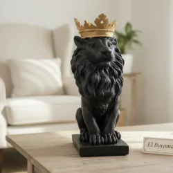 Dekoratif Aslan Heykeli Biblo (35x19cm)  - 1