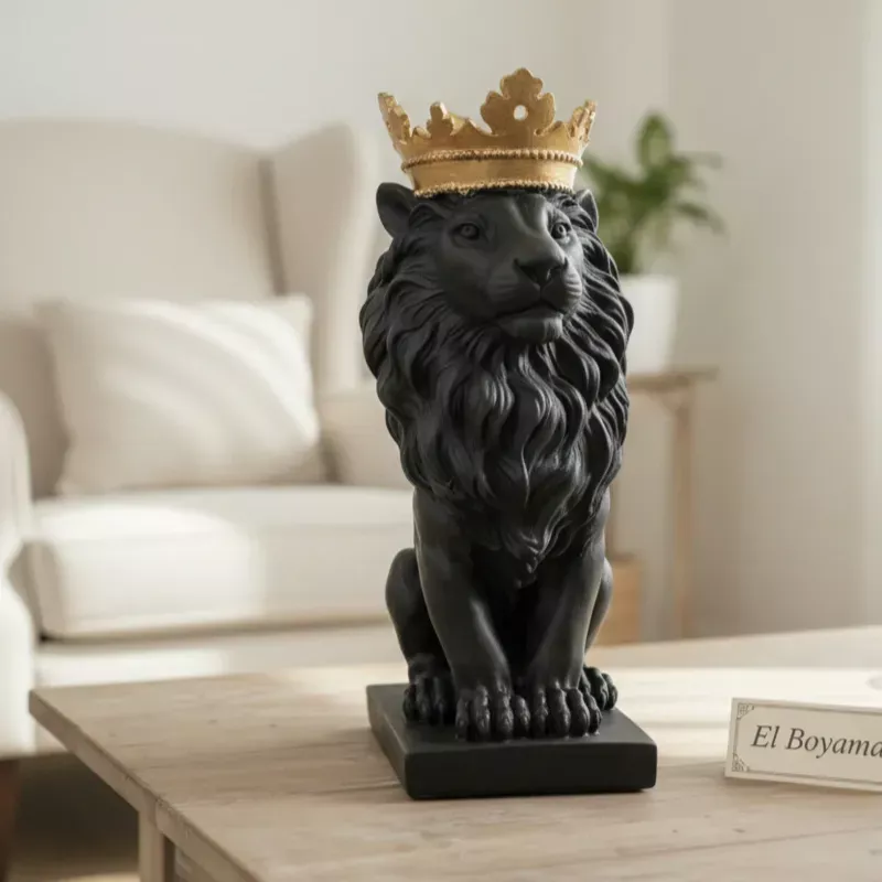 Dekoratif Aslan Heykeli Biblo (35x19cm) 