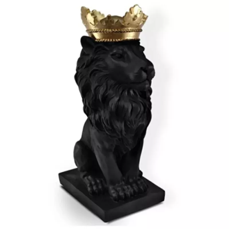 Dekoratif Aslan Heykeli Biblo (35x19cm)  - 2