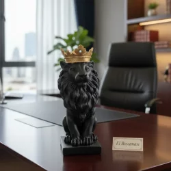 Dekoratif Aslan Heykeli Biblo (35x19cm)  - 4