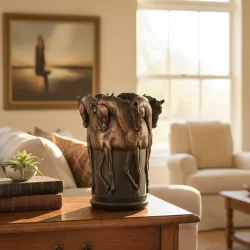 Dekoratif Atlı Vazo Biblo 22x29 cm - 1