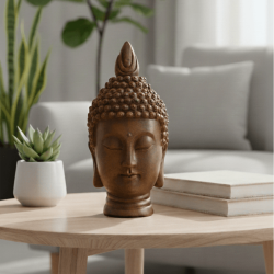 Dekoratif Buda Büstü Heykeli (29x13cm) - 5