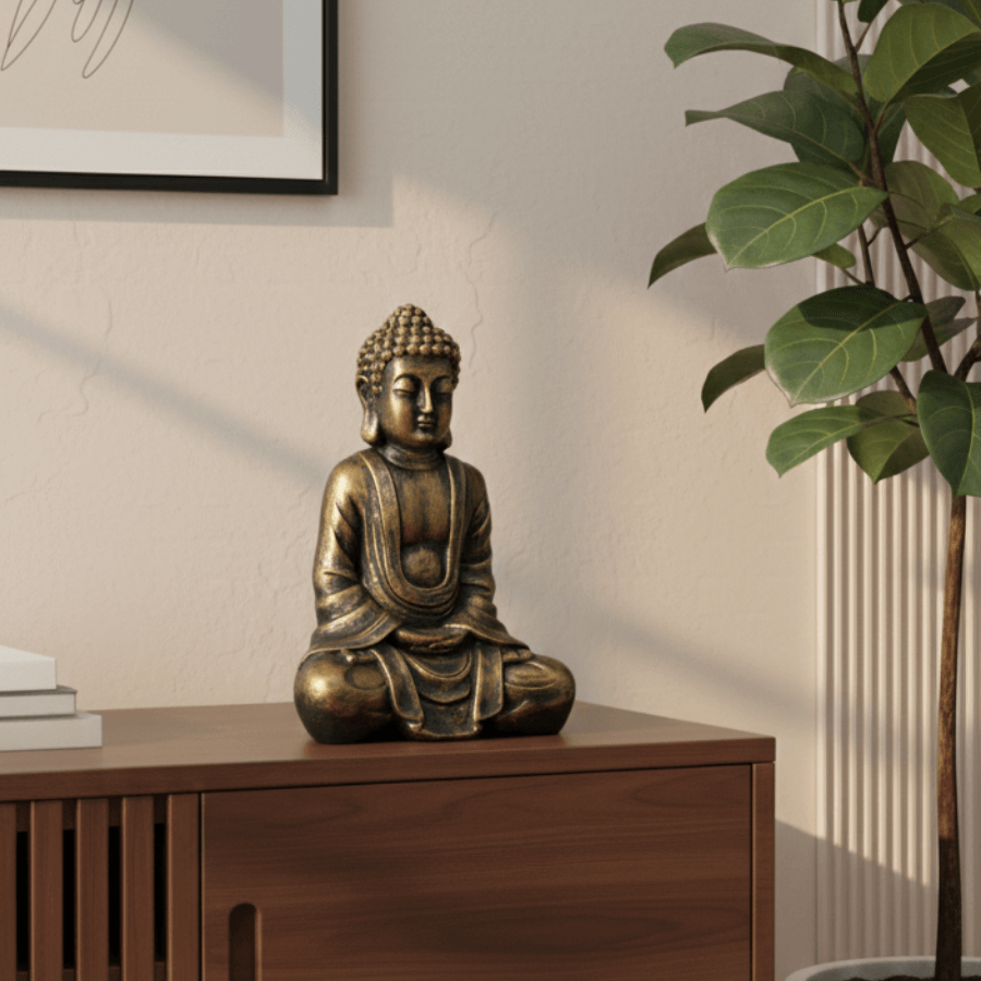 Dekoratif Buda Heykeli Biblo (22x15cm)