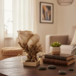 Dekoratif Deniz Kabuğu Mercan Biblo 24x28cm - 3