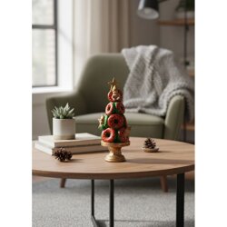 Dekoratif Donut Ağacı Biblo Heykeli (31x12 cm) - 2