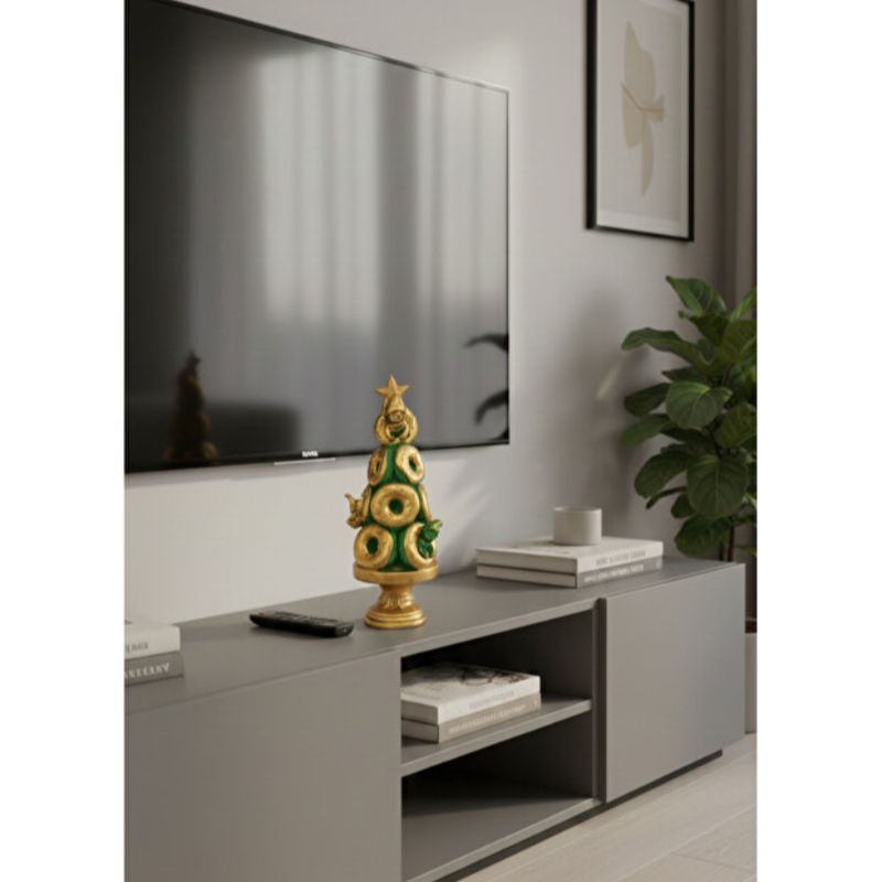 Dekoratif Donut Ağacı Biblo Heykeli (31x12 cm) - 4