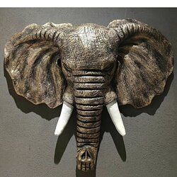 Dekoratif Duvar Fil Heykeli Dev Boy (60x45cm) - 3