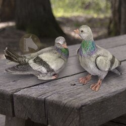 Dekoratif Güvercin Heykel Biblo Seti 2 Adet (20x20 ve 20x12cm) - 3