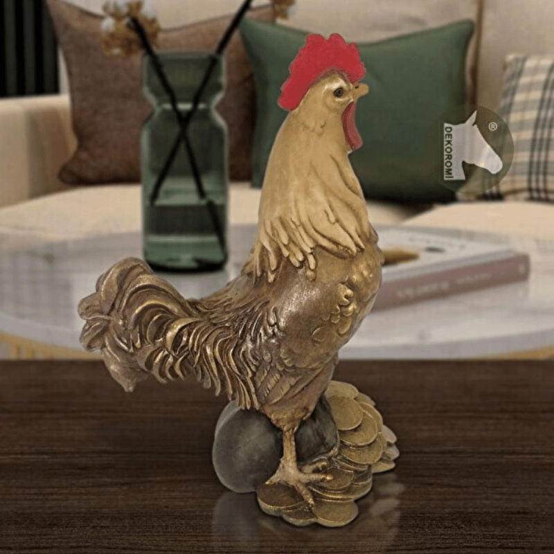 Dekoratif Horoz Heykeli Biblo (18x14cm) - 2