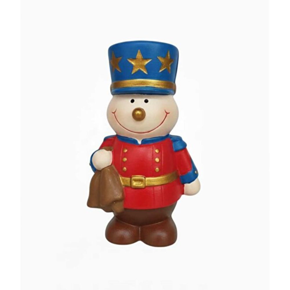 Dekoratif Tombul Sevimli Yılbaşı Kurşun Asker Biblo (18x9cm) - 2