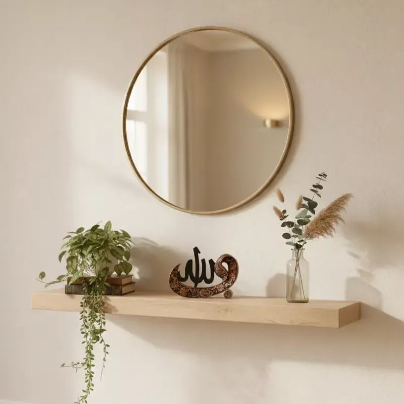 Dekoratif Vav ve Allah Motifli Dekorasyon Obje (25x23cm) - 4