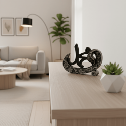 Dekoratif Vav ve Muhammed Motifli Biblo Obje (25x23cm) - 3