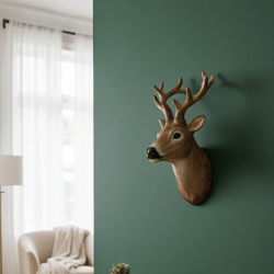 Duvara Asılabilen Geyik Kafası Biblo Heykel (30x17cm) - 2