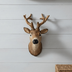 Duvara Asılabilen Geyik Kafası Biblo Heykel (30x17cm) - 1