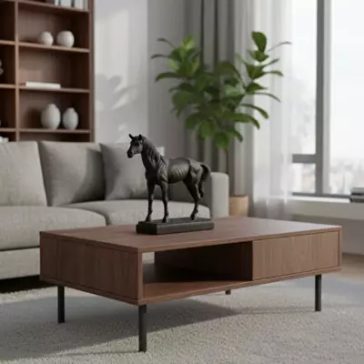 Kaideli Siyah At Heykeli  Dekoratif Biblo 37x35 cm - 4