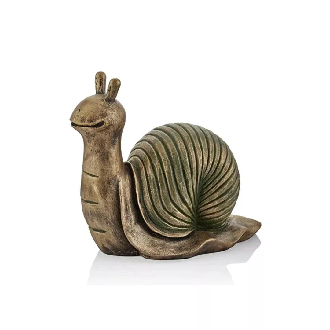 Sevimli Salyangoz Heykeli Biblo 28x24 cm | Lüks El Boyaması Obje